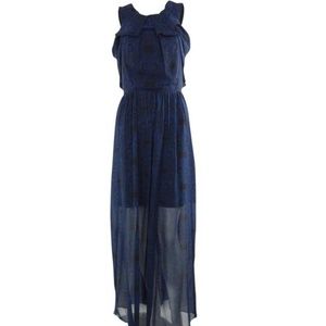 {W118 BY WALTER BAKER} Bow Neck Maxi Formal Dress